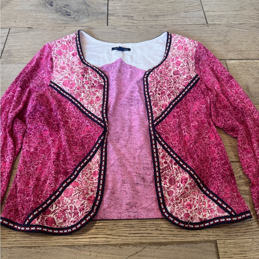 American Eagle Women's Pink Patterned Jacket Sz L… - image 4